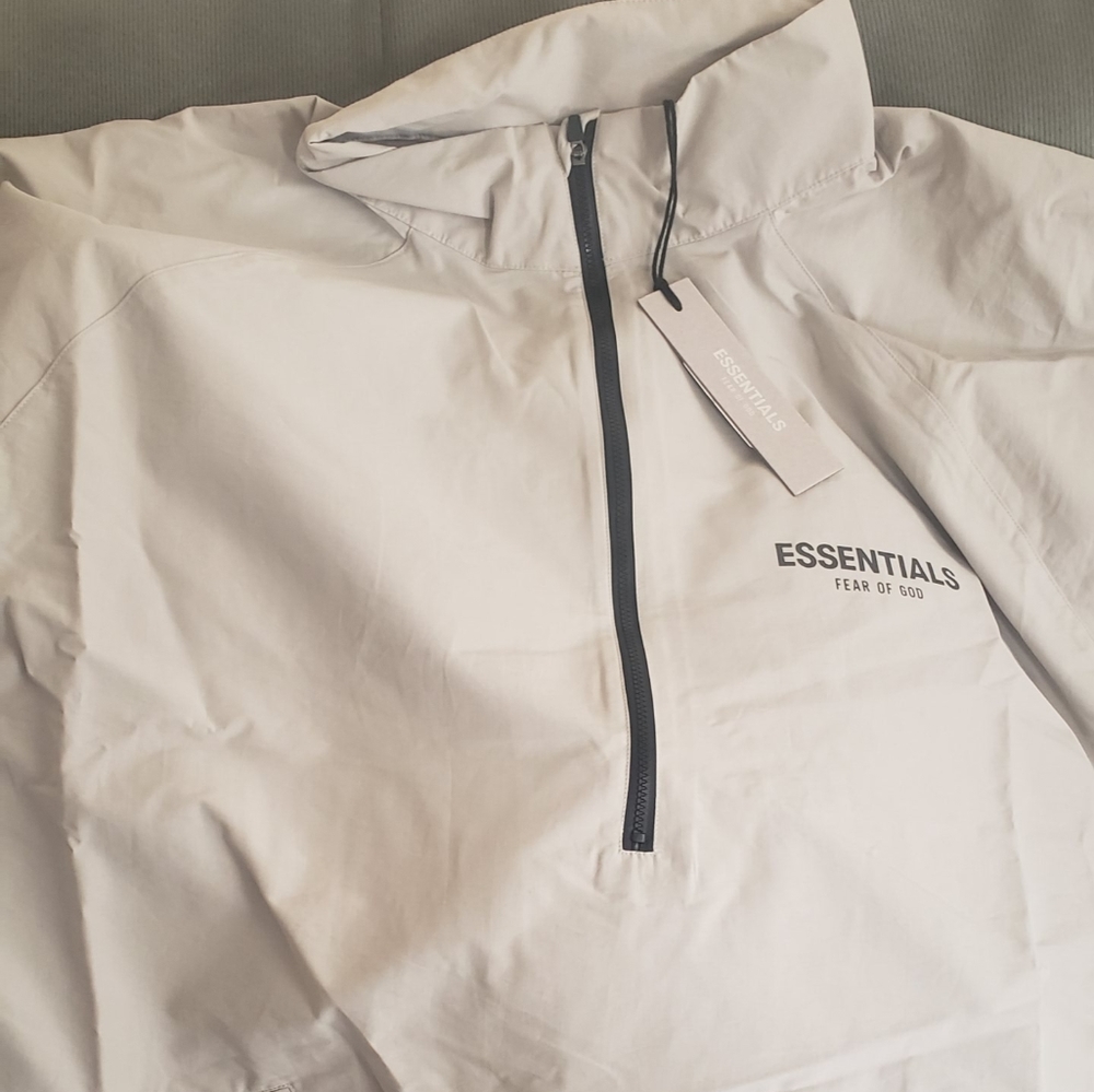 Essential x Fear Of God Half Jacket Concrete 2XL